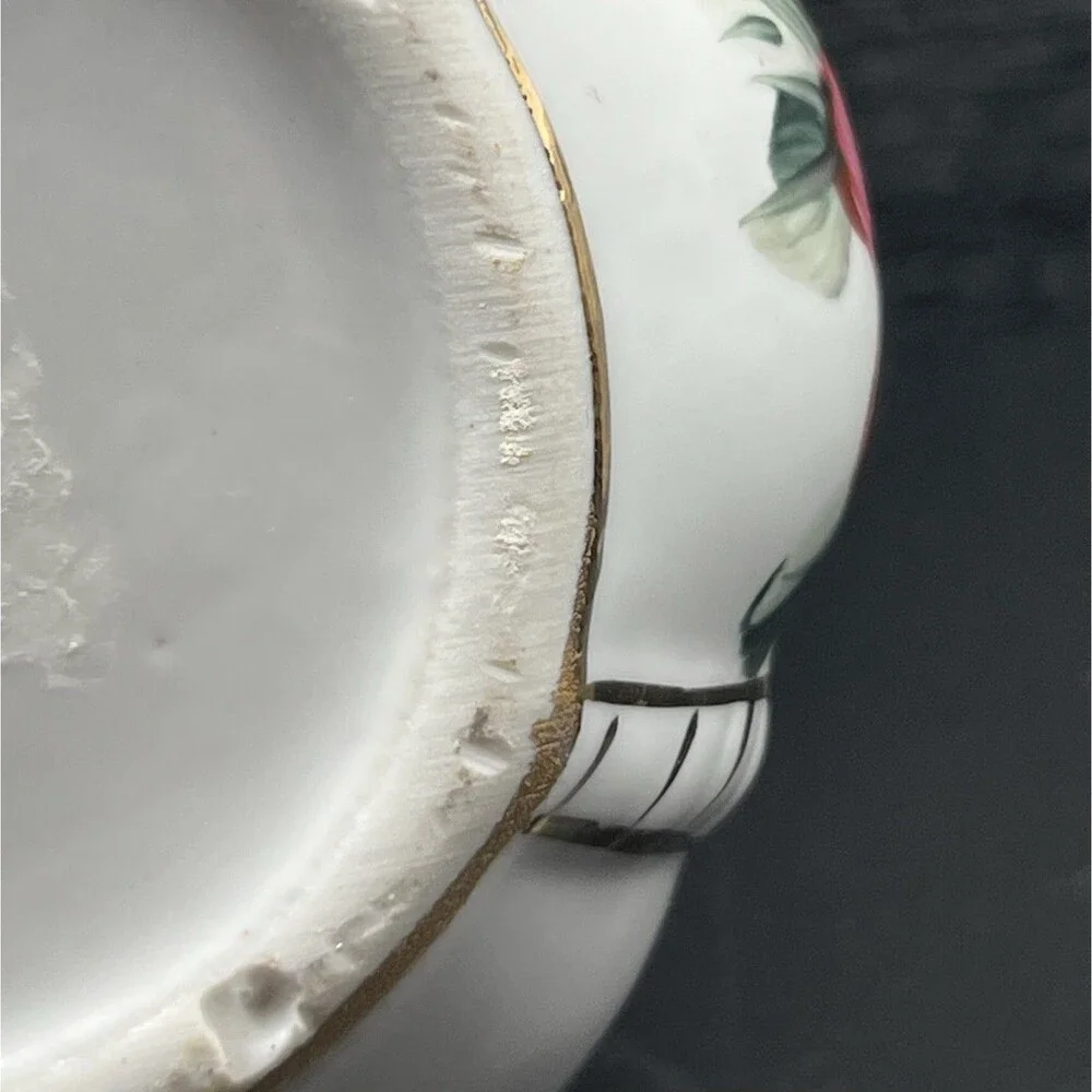 Formalities - Baum Bros -Victorian Purse- Rose Patterned Vase-Gold Tone Accents